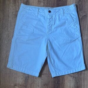 Hollister White Flat Front Shorts